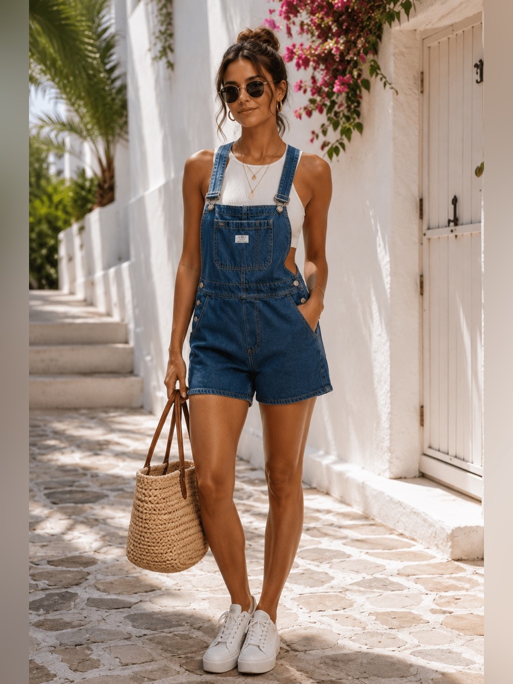 LEVI'S ® Regular Jean Overalls 'Vintage Shortall' in Blue Denim - Sz Medium 🤠